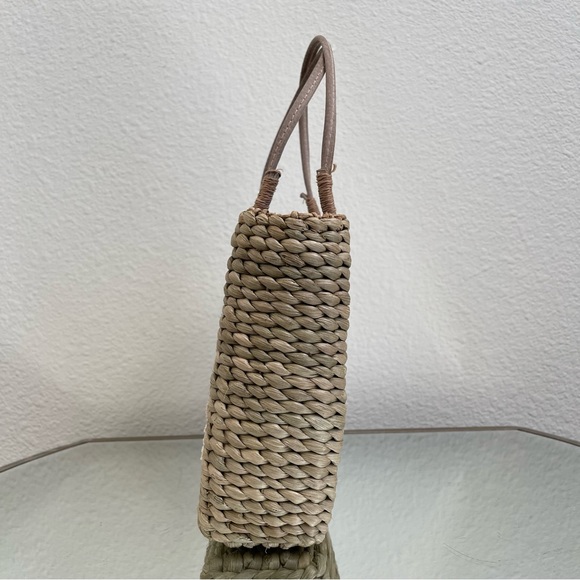 Vintage Y2K Beach Surf Volkswagen Bug Corn Husk Wicker Small Handbag Purse - Picture 5 of 13